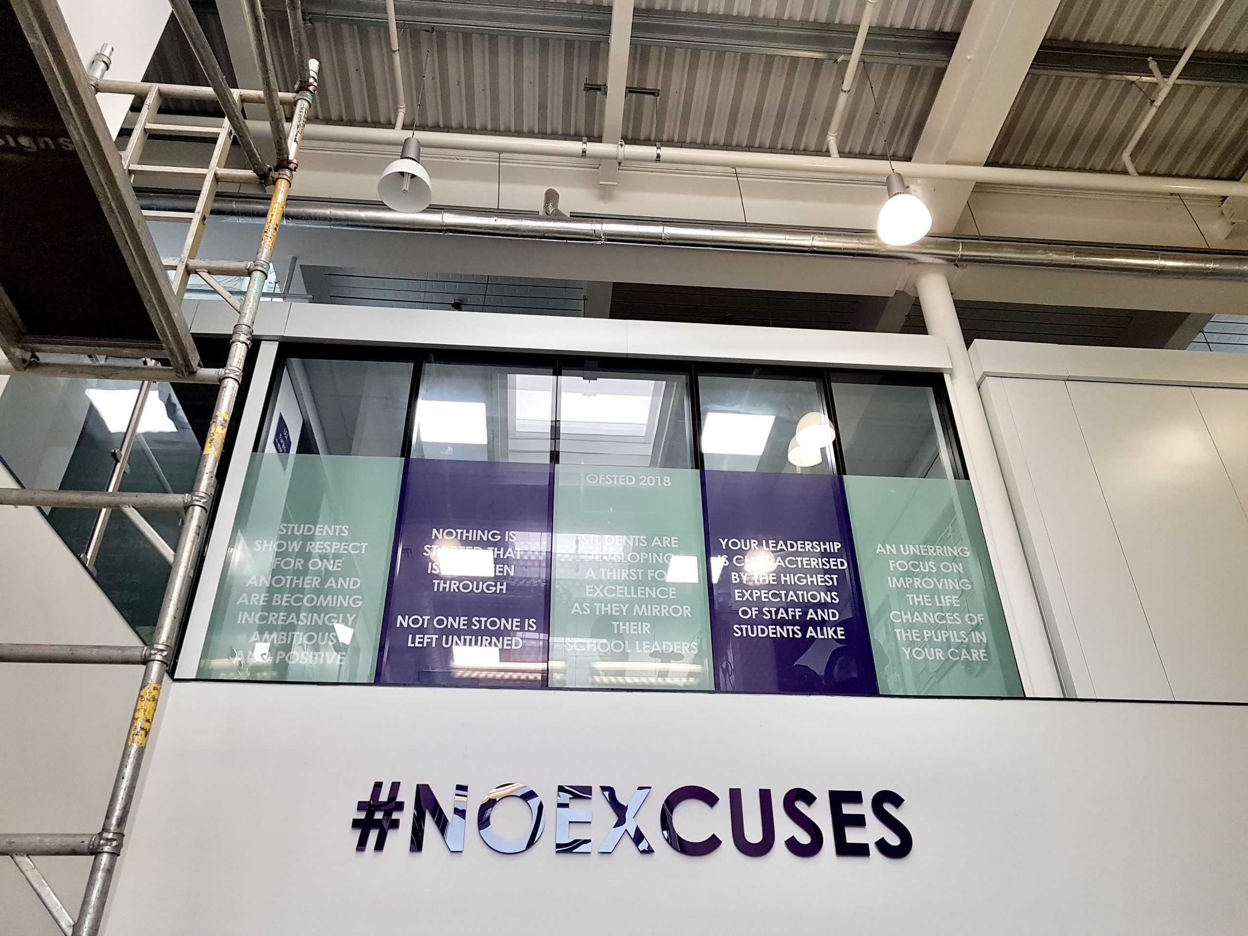 cut acrylic letters for a school in leeds