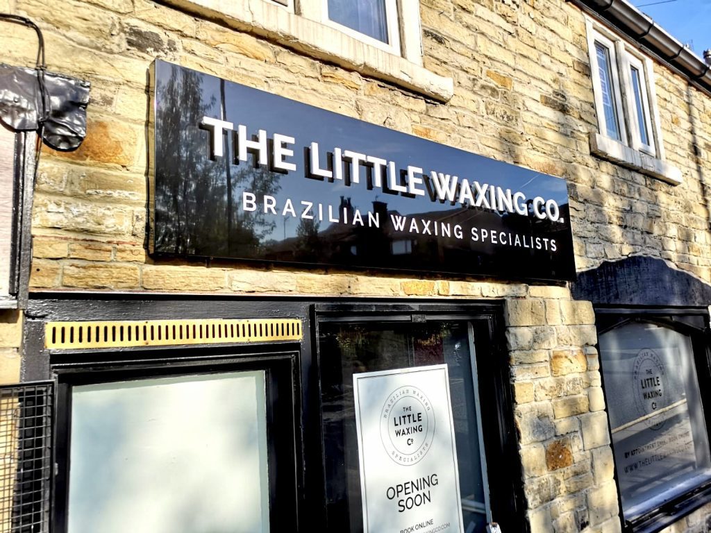 external shop sign tray and cut letters leeds