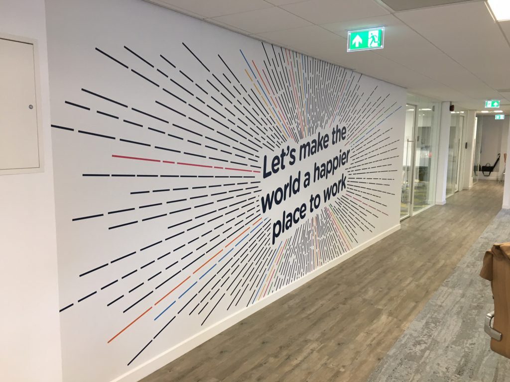 full wall graphic printed vinyl in an office in leeds
