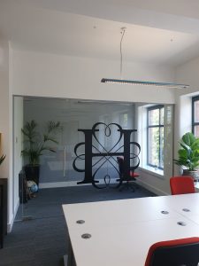 Cut window vinyl on glass in Leeds