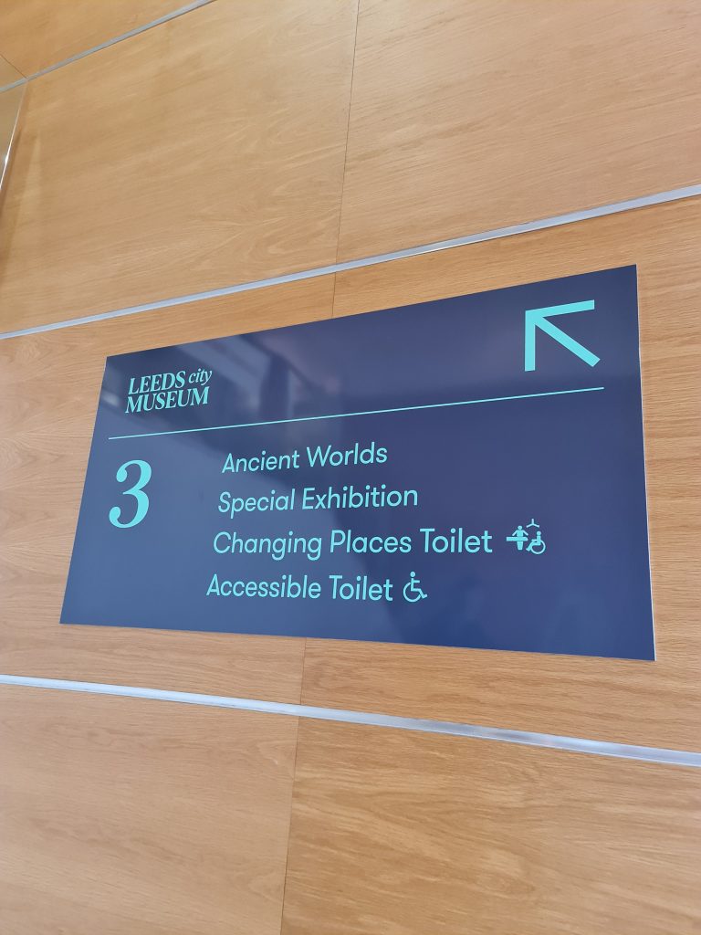 Wayfinding Wall sign in Leeds Museum