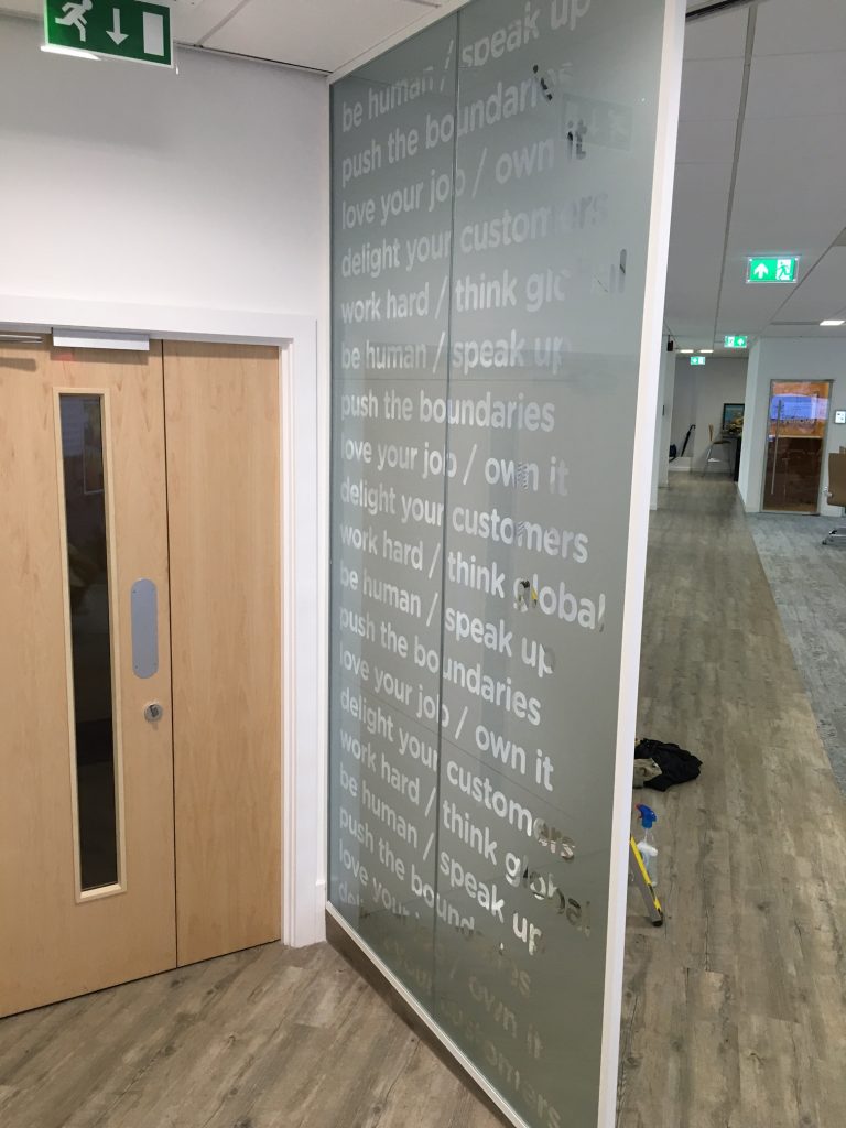 Window Vinyl Leeds Dock Street Signs