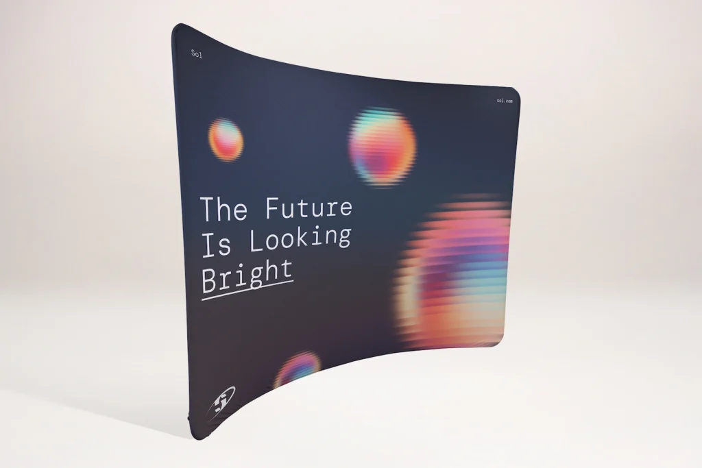 Fabric stand for events in Leeds