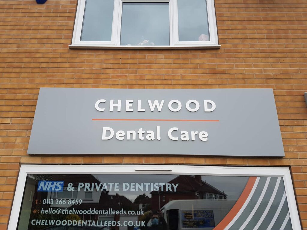 Cut Acrylic Letters on Sign Tray